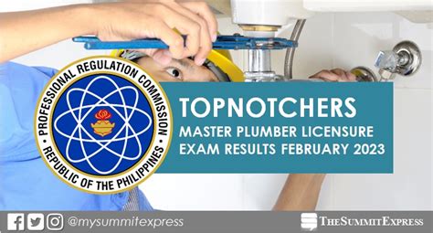 master plumber result|Master Plumber Board Exam Result February 2023 – MPLE.